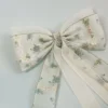 刺繡雙層大蝴蝶結