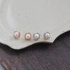 方框珍珠耳環 (金/銀)
